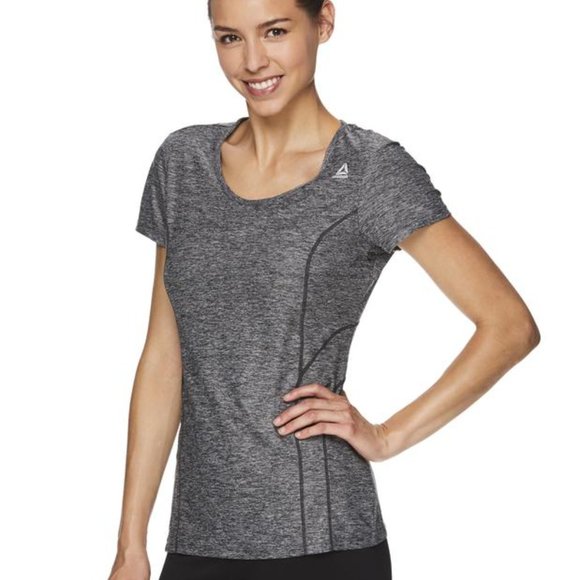 Reebok - fitted shirt -black heather - Picture 2 of 4